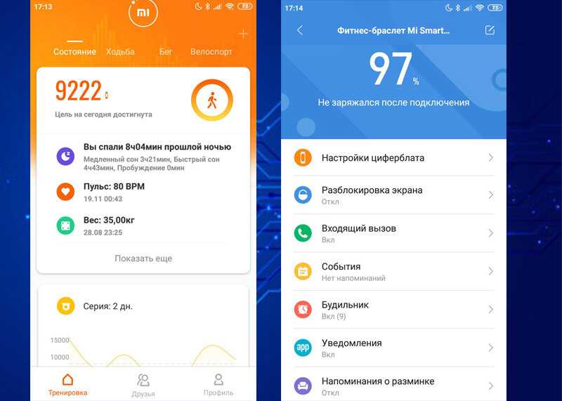 Приложение фитнес браслет mi fit