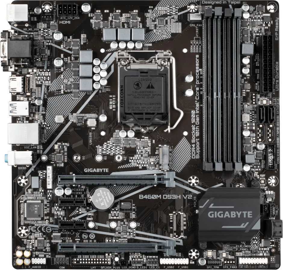 Gigabyte h470m ds3h (lga1200/intel/h470/micro atx/dual m.2/sata 6gb/s/usb 3.2 gen 1/ddr4/motherboard)